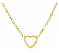Kette mit Anhänger ADELIA´S "Damen Edelstahl Ankerkette Halskette mit Anhänger Herz", gold (gold, herz), Halsketten, Damen, unbekannt, Edelstahl (16827964-0) gold, herz