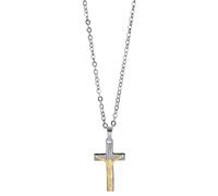Kette mit Anhänger ADELIA´S "Herren Edelstahl Ankerkette Halskette mit Anhänger Kreuz", silber, Halsketten, Herren, unbekannt, Edelstahl (96915106-0) silber
