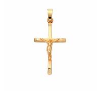 Kette mit Anhänger ADELIA´S "Schmuckset - Set mit Halskette 375 Gold Kreuz Anhänger Korpus", gold, Halsketten, Damen, Gold, Schmuckset - Set mit Halskette (74260310-0) gold