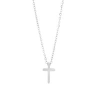 Kette mit Anhänger ADELIA´S "Unisex Edelstahl Halskette mit Anhänger Kreuz", silber (silber, kreuz), Halsketten, Damen, unbekannt, Edelstahl (69438429-0) silber, kreuz