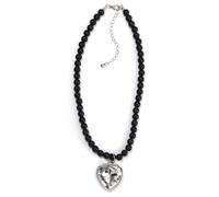 Kette mit Anhänger ALLGÄU REBELL "Sissi", Damen, Gr. onesize, PTFE-Kunststoff, schwarz, Basic, Halsketten, mit Herzanhänger (89530138-0) schwarz