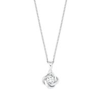 Amor Kette mit Anhänger 925 Sterling Silber Damen Halsschmuck, mit Zirkonia synth., 45 cm, Silber, Kommt in Schmuck Geschenk Box, 2026270
