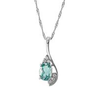 Amor Kette mit Anhänger 9963843 – 925er Silber, Zirkonia & Spinell (synth.), 45 cm, grün