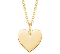 Kette mit Anhänger AMOR "Herz", gold (gelbgoldfarben), Halsketten, Damen, Gelbgold 375, L: 42 (45718724-0) gelbgoldfarben