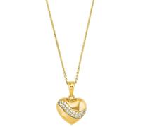 amor Kette mit Anhänger für Damen, 925 Sterling Silber, Zirkonia synth. | Herz, gold Gold