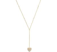 Amor Kette mit Anhänger Damen, Gold, Herz, 4 mm, Silber 925, gelbvergoldet 2038075