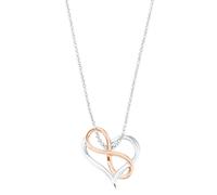 Amor Kette mit Anhänger 925 Sterling Silber Damen Halsschmuck, 45 cm, Bicolor, Infinity, Kommt in Schmuck Geschenk Box, 2026251