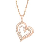 amor Kette mit Anhänger Damen roségold, 45