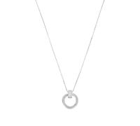 Kette mit Anhänger AMOR "Kreis", silber (silberfarben, weiß), Halsketten, Damen, Silber 925 (Sterlingsilber), L: 45 B: 0,6mm, mit Zirkonia (synth.), B:0,6mm (31734544-0) silberfarben, weiß