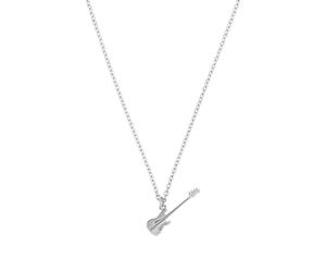 Kette mit Anhänger AMOR "Scorpions by Amor, Gitarren-Design", silber (silberfarben), Halsketten, Herren, Silber 925 (Sterlingsilber), L: 50 B: 2mm, B:2mm (49445213-0) silberfarben