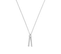 Kette mit Anhänger AMOR "Scorpions by Amor, Schlagzeugstöcke/Drumssticks Design", silberfarben, Halsketten, Damen, Silber 925 (Sterlingsilber), L: 50 B: 2mm, B:2mm (17457514-0) silberfarben