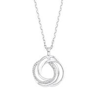 Kette mit Anhänger AMOR "verschlungene Kreise", bunt (silberfarben, weiß), Halsketten, Damen, Silber 925 (Sterlingsilber), L: 50, mit Zirkonia (synth.) (69699038-0) silberfarben, weiß