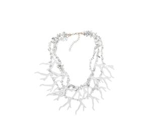 Kette mit Anhänger "Barrier Rief", Damen, Gr. onesize, Stein, weiß, COLLEZIONE ALESSANDRO, Basic, Halsketten, in Form von Korallen, Statementkette (55815610-0) weiß