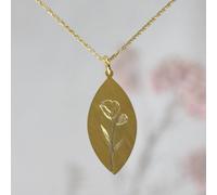 Kette mit Anhänger "Blume" vergoldet