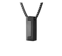 Kette mit Anhänger BOSS "CANDOR JEWELRY", schwarz, Halsketten, Damen, Edelstahl, L: 70 B: 2mm, B:2mm (97564966-0) schwarz