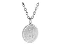 BOSS Silberfarbene Halskette mit Double-B-Monogramm-Medaillon - Style DOUBLE B COIN, HB1580761 Silberfarben ONESI