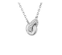 BOSS Silberfarbene Halskette mit verschlungenen Ringen und Pavé-Kristallen - Style LIVE PRECIOUS, HB1580754 Silberfarben ONESI