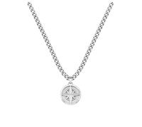 Kette mit Anhänger BOSS "Schmuck Edelstahl Halsschmuck Panzerkette NORTH", silber (edelstahlfarben), Halsketten, Herren, Edelstahl, L: 61 B: 4,5mm, B:4,5mm (63237307-0) edelstahlfarben