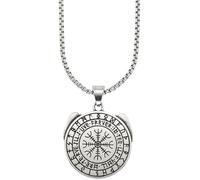 Kette mit Anhänger BRUNO BANANI "Schmuck Geschenk Edelstahlkette mit Anhänger rund", silber (edelstahlfarben), Halsketten, Damen, Edelstahl, L: 55 B: 2,6mm, B:2,6mm (29674301-0) edelstahlfarben