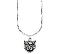 Kette mit Anhänger BRUNO BANANI "Schmuck Geschenk Halskette Tiger Venezianerkette", silber (edelstahlfarben), Halsketten, Herren, Edelstahl, L: 55 B: 3mm, B:3mm (15428757-0) edelstahlfarben