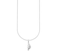 Kette mit Anhänger BRUNO BANANI "Schmuck Geschenk Silber 925 Halsschmuck Halskette Ankerkette", bunt (silberfarben, weiß), Halsketten, Damen, Silber 925 (Sterlingsilber), L: 45, mit Zirkonia (synth.)