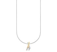 Kette mit Anhänger BRUNO BANANI "Schmuck Geschenk Silber 925 Halsschmuck Halskette Ankerkette Kreuz", gold (silberfarben, gelbgoldfarben, kristallweiß), Halsketten, Damen, Silber 925 (Sterlingsilber),