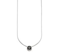 Kette mit Anhänger BRUNO BANANI "Schmuck Geschenk Silber 925 Halsschmuck Halskette Schlangenkette Stein", silber (silberfarben, schwarz), Halsketten, Damen, Silber 925 (Sterlingsilber), L: 45, mit Zir