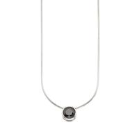 Kette mit Anhänger BRUNO BANANI "Schmuck Geschenk Silber 925 Halsschmuck Halskette Schlangenkette Stein", silber (silberfarben, schwarz), Halsketten, Damen, Silber 925 (Sterlingsilber), L: 45, mit Zir