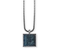 caï Anhänger mit Kette 925/- Sterling Silber Tigerauge blau 4,00ct 55cm Herren