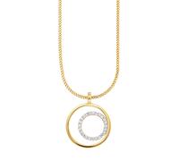 caï Anhänger mit Kette 925/- Sterling Silber Topas weiß 0,096ct. 42+3cm Damen