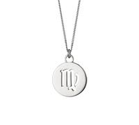 Kette mit Anhänger CAÏ "Jungfrau Sternzeichen 925/- Sterling Silber rhodiniert", weiß, Halsketten, Damen, 50+5cm, Silber 925 (Sterlingsilber), L: 55 B: 15mm, glänzend, B:15mm (91237662-0) weiß