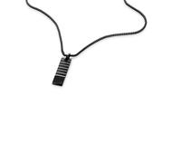 Kette mit Anhänger CALVIN KLEIN "CK PARALLEL", schwarz, Halsketten, Herren, Edelstahl, L: 63,5 B: 1mm, Kette mit Anhänger, B:1mm (39868125-0)