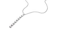 Kette mit Anhänger CALVIN KLEIN "GEOMETRIC", edelstahlfarben, Halsketten, Damen, Edelstahl, L: 51 B: 1mm, Kette mit Anhänger, B:1mm (20795244-0)