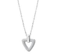 Kette mit Anhänger CELESTA, silber (silbergrau), Halsketten, Damen, 42+3cm, Silber 925 (Sterlingsilber), L: 45 B: 16mm, glänzend, B:16mm (21918151-0) silbergrau