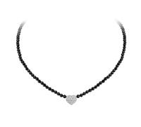 Kette mit Anhänger CELESTA, weiß, Halsketten, Damen, 51cm, Silber 925 (Sterlingsilber), L: 48 B: 3mm, glänzend, B:3mm (50953565-0) weiß