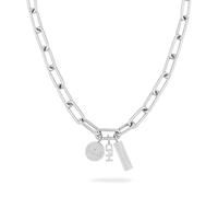 Kette mit Anhänger COPENHAGEN STUDIOS "Schmuck Geschenk Edelstahl Halskette Bold Link", edelstahlfarben, Halsketten, Damen, Edelstahl, L: 50 B: 5mm, B:5mm (62375402-0) edelstahlfarben