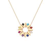 dKeniz - Anhänger mit Kette 925/- Sterling Silber Zirkonia multi Charms & Kettenanhänger 1 ct Weiss Damen (108.99 € / 1 ct)