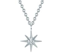 Kette mit Anhänger EASTSIDE "ES463", silber, Halsketten, Damen, 40,0cm Basiskette + 5,0cm Verlängerung,mit Zirkonia, Edelstahl, aus Edelstahl (70414939-0) silber