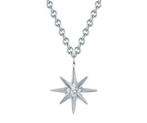 Kette mit Anhänger EASTSIDE "ES463", silber, Halsketten, Damen, 40,0cm Basiskette + 5,0cm Verlängerung,mit Zirkonia, Edelstahl, aus Edelstahl (70414939-0) silber