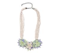 Kette mit Anhänger "Eleni", Damen, Gr. onesize, Glas, bunt (pastell), COLLEZIONE ALESSANDRO, Basic, Halsketten, 8 reihige Glasperlenkette (43680613-0) pastell