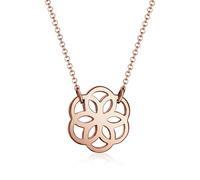 Kette mit Anhänger ELLI "Blume Floral Blüte 925 Silber", rosa (rosegold), Halsketten, Damen, 45, ohne Stein, Silber 925 (Sterlingsilber), L: 45 (090262-0) rosegold