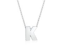 Kette mit Anhänger ELLI "Buchstabe K Initialen 925 Sterling Silber", silber, Halsketten, Damen, 45, ohne Stein, Silber 925 (Sterlingsilber), L: 45 (60432524-0) silber