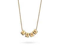 Kette mit Anhänger ELLI "Halskette Buchstaben Love 925 Sterling Silber" Gr. 45, gold, Halsketten, Damen, Silber 925 (Sterlingsilber) (76230740-45) gold