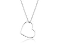 Kette mit Anhänger ELLI "Halskette Herz Anhänger Liebe Cut Out 925 Silber" Gr. 45, silber, Halsketten, Damen, 45, ohne Stein, Silber 925 (Sterlingsilber) (35579413-45) silber