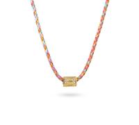 Kette mit Anhänger ELLI "Halskette Love Colorful Zirkonia Weiß 925 Sterling Silber" Gr. 45, gold, Halsketten, Damen, Silber 925 (Sterlingsilber) (18704205-45) gold