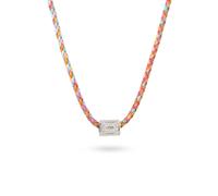 Kette mit Anhänger ELLI "Halskette Love Colorful Zirkonia Weiß 925 Sterling Silber" Gr. 45, silber, Halsketten, Damen, Silber 925 (Sterlingsilber) (81222902-45) silber