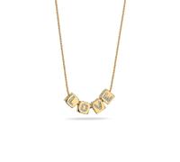 Kette mit Anhänger ELLI "Halskette Love Liebe mit Kristallen von Swarovski(R) 925 Sterling Silber" Gr. 45, gold, Halsketten, Damen, Silber 925 (Sterlingsilber) (42126035-45) gold