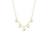 Kette mit Anhänger ELLI "mit 5 Plättchen Anhänger 925 Silber", gold, Halsketten, Damen, 45, ohne Stein, Silber 925 (Sterlingsilber), L: 45 (414065-0) gold