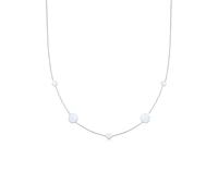 Kette mit Anhänger ELLI "Plättchen Matt Kreis Rund Panzerkette 925 Silber" Gr. 40, silber, Halsketten, Damen, 40, ohne Stein, Silber 925 (Sterlingsilber), L: 40 (16976555-40) silber