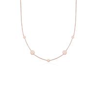 Kette mit Anhänger ELLI "Plättchen Matt Kreis Rund Panzerkette 925 Silber" Gr. 50, rosa (rosegold), Halsketten, Damen, 50, ohne Stein, Silber 925 (Sterlingsilber), L: 40 (22180038-50) rosegold